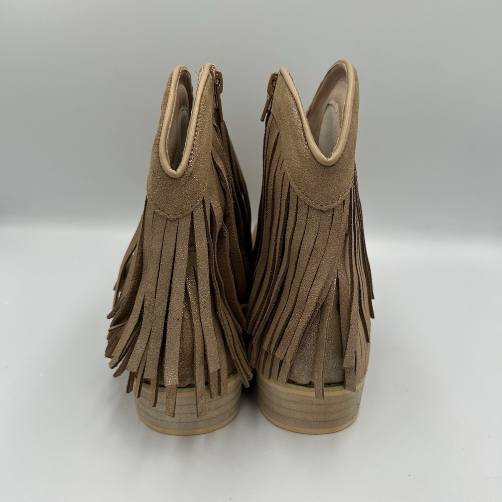 A Bear Co Fringe Western Boots‎ Beige Size 12 - Picture 5 of 9